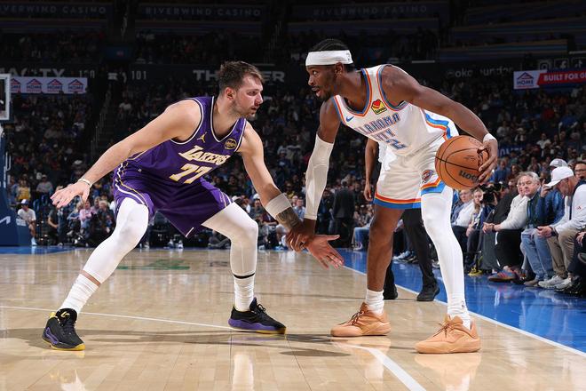 雷霆首节轰44分碾压湖人 东契奇低迷难救主